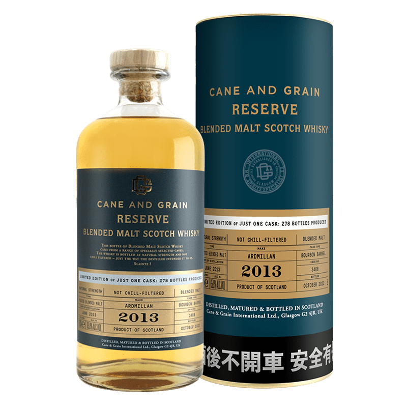 蘇格蘭麥凱利CANE & GRAIN ARDMILLAN 2013純麥芽威士忌原酒 65%