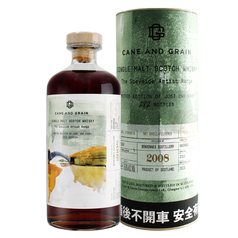 蘇格蘭麥凱利CANE & GRAIN BENRINNES 2008單一桶單一麥芽威士忌原酒 56.1%