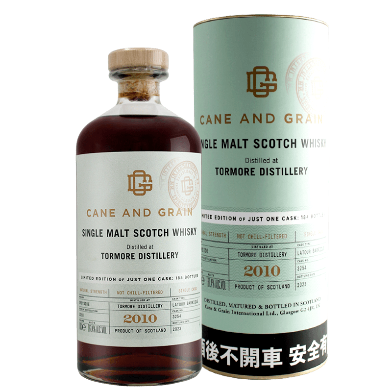 蘇格蘭麥凱利CANE & GRAIN TORMORE 2010單一桶單一麥芽威士忌原酒 61.4%