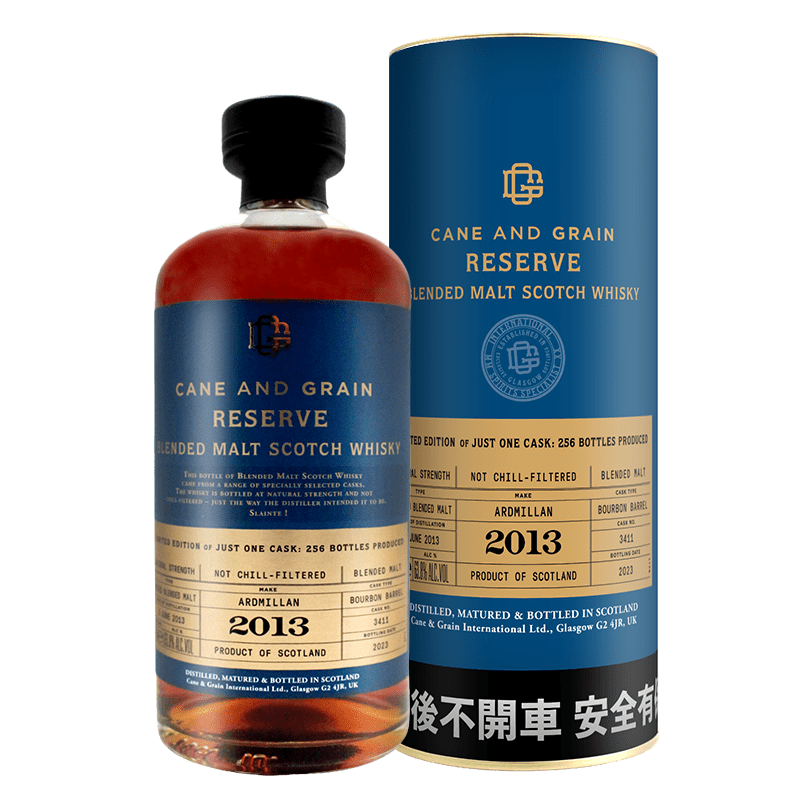 蘇格蘭麥凱利CANE & GRAIN  ARDMILLAN 2013純麥威士忌原酒63.8%