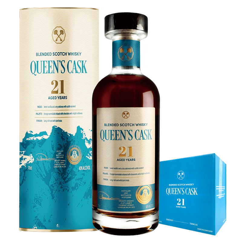 SCOTLAND QUEEN’S CASK 21 YEARS OLD BLENDED SCOTCH WHISKY 40%