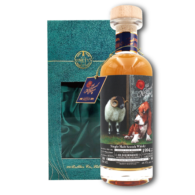 蘇格蘭威倫堡THE NATIONAL CHOICE OLD RHOSDHU 1994單一桶單一麥芽威士忌原酒-綿羊與狗46.6%