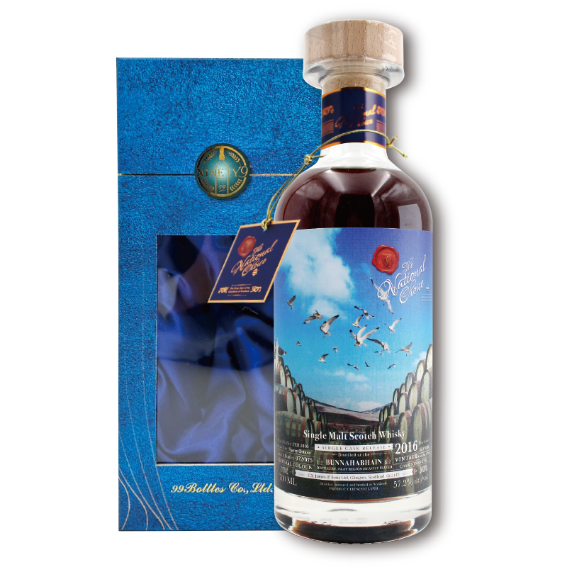 蘇格蘭威倫堡THE NATIONAL CHOICE  BUNNAHABHAIN 2016 單一桶單一麥芽威士忌原酒-海鷗群舞57.2%