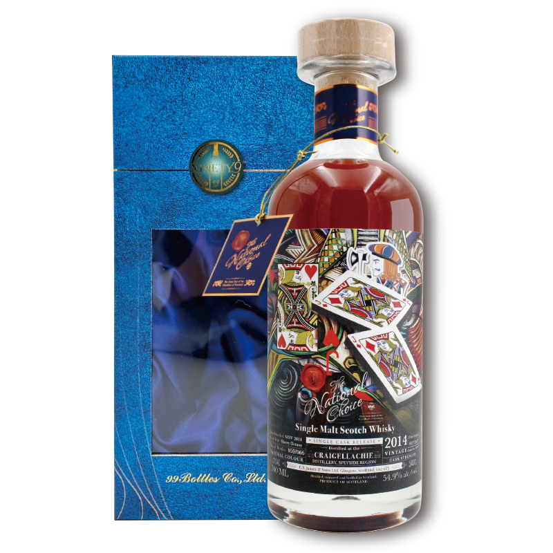 蘇格蘭威倫堡THE NATIONAL CHOICE CRAIGELLACHIE 2014單一桶單一麥芽威士忌原酒-J人頭牌54.9%