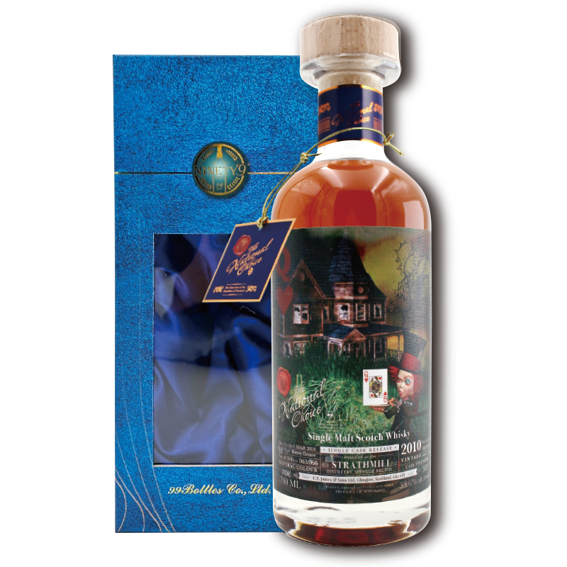 蘇格蘭威倫堡THE NATIONAL CHOICE STRATHMILL 2010單一桶單一麥芽威士忌原酒-小丑撲克Q53.6%