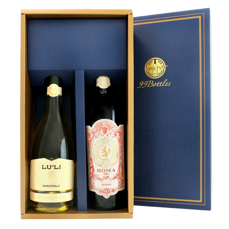 義大利露莉2023白酒+山狐2019紅酒深藍色雙瓶禮盒 12.5%+14%